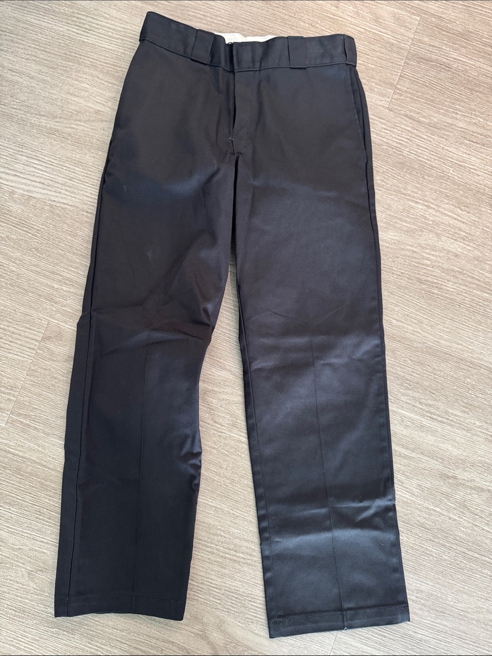 Men's Black Straight-Leg Dress Pants